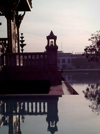 Reflection of built structures in water