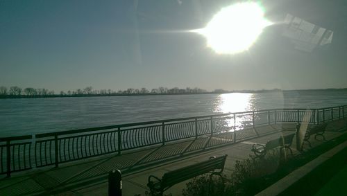 Sun shining through clouds