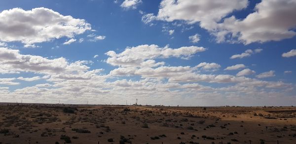 Scenic view of desert against sky