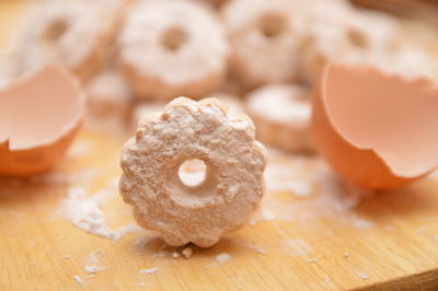 Close-up of bread on table