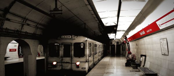 Train at railroad station