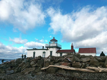 Exterior of historic building against sky