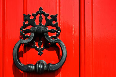 Close-up of door knocker