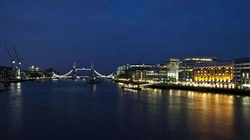 Illuminated cityscape at night