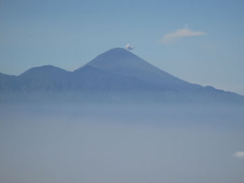 Scenic view of mountains against clear sky