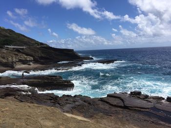 Scenic view of sea against sky
