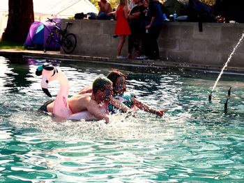 People in swimming pool