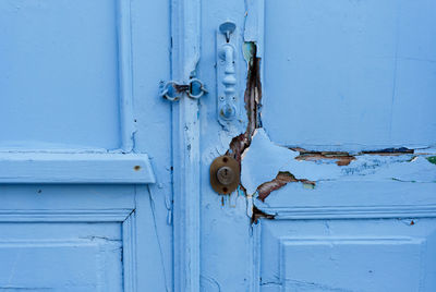 Close-up of closed door