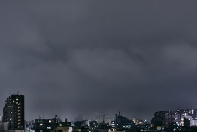 City lit up at night