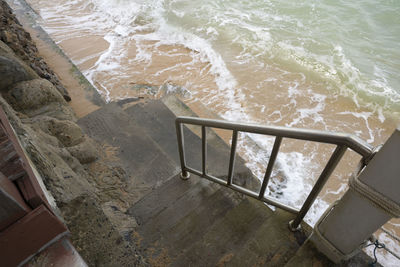 High angle view of water