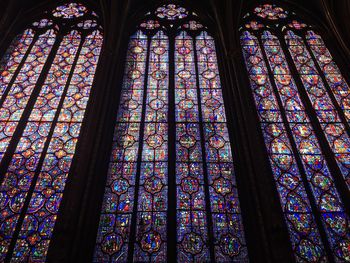 View of stained glass window