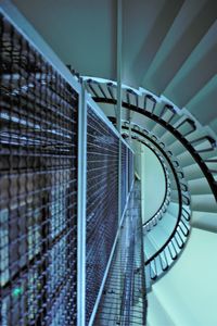 Close-up of spiral stairs