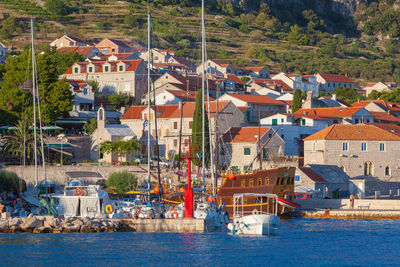Supetar town on brac island, croatia