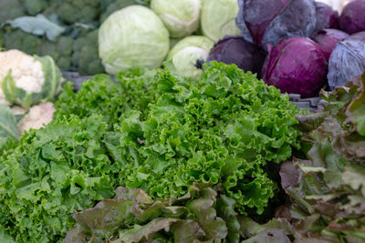 Vegetables for sale at market stall