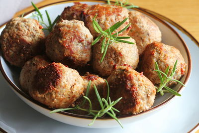 Close-up of food in plate