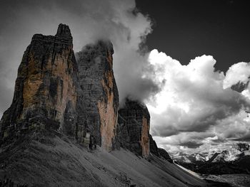 Rock formations against sky