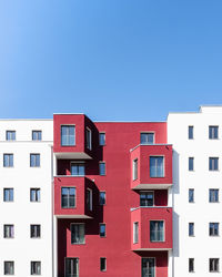 Residential building against blue sky