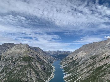 Panoramic view of mountains against sky