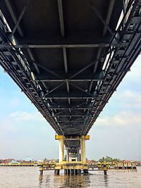 Bridge over sea against sky