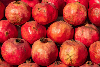 Full frame shot of pomegranates for sale at market