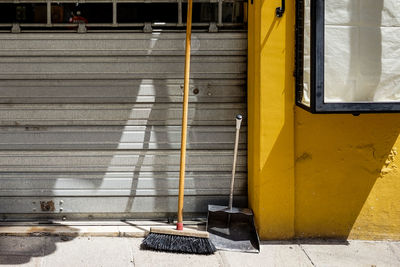 Yellow entrance of building