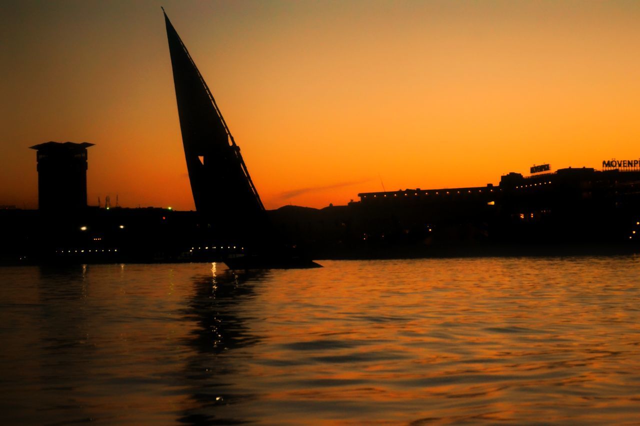 VIEW OF CITY AT SUNSET