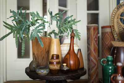 Close-up of potted plant on table at home