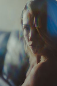 Close-up portrait of woman