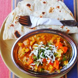 Close-up of served food