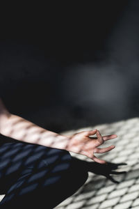 Close-up of hand holding hands