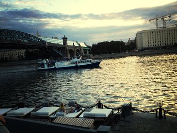 Boats in river