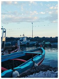 Boats in harbor