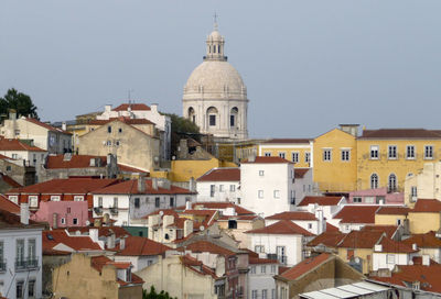 View of buildings in city against sky