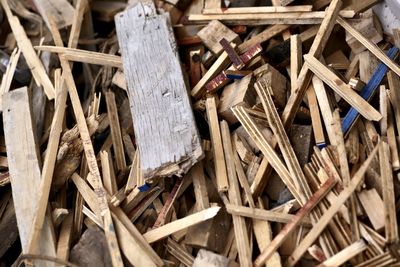 Full frame shot of damaged wood