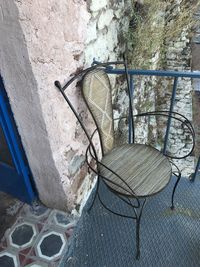 High angle view of staircase