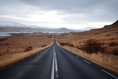 View of empty road against sky