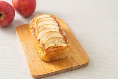 Close-up of food on cutting board