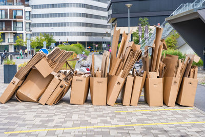 High angle view of old building