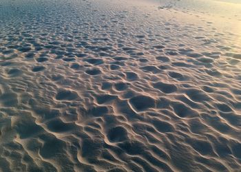 High angle view of sand dune