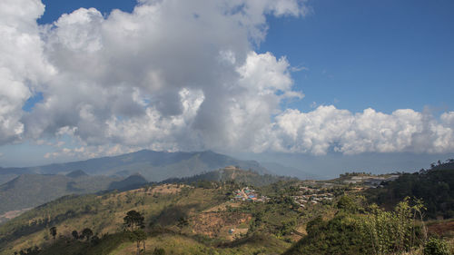 Panoramic view of landscape against sky