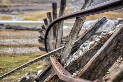 Old, twisted railroad track