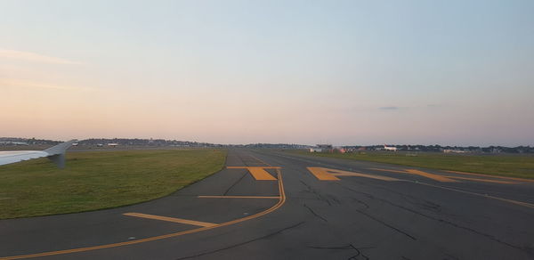 Scenic view of landscape against sky during sunset