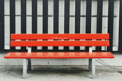 Red seats on seat
