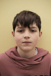 Closeup portrait of a young teenager looking to camera