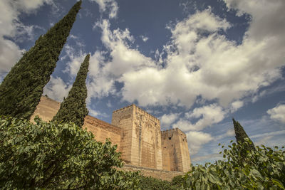 Low angle view of historical building against sky