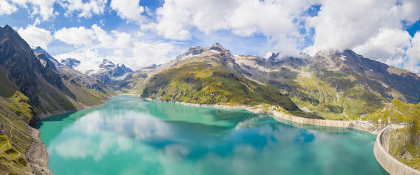 Panoramic view of lake against sky