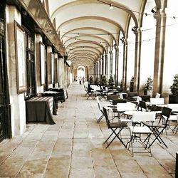 Empty corridor of building