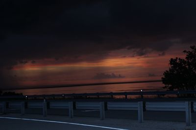 View of calm sea at sunset