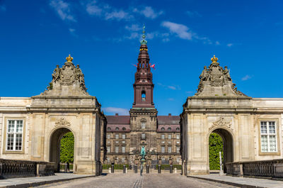 Low angle view of historical building against sky