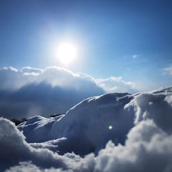 Low angle view of mountain against sky